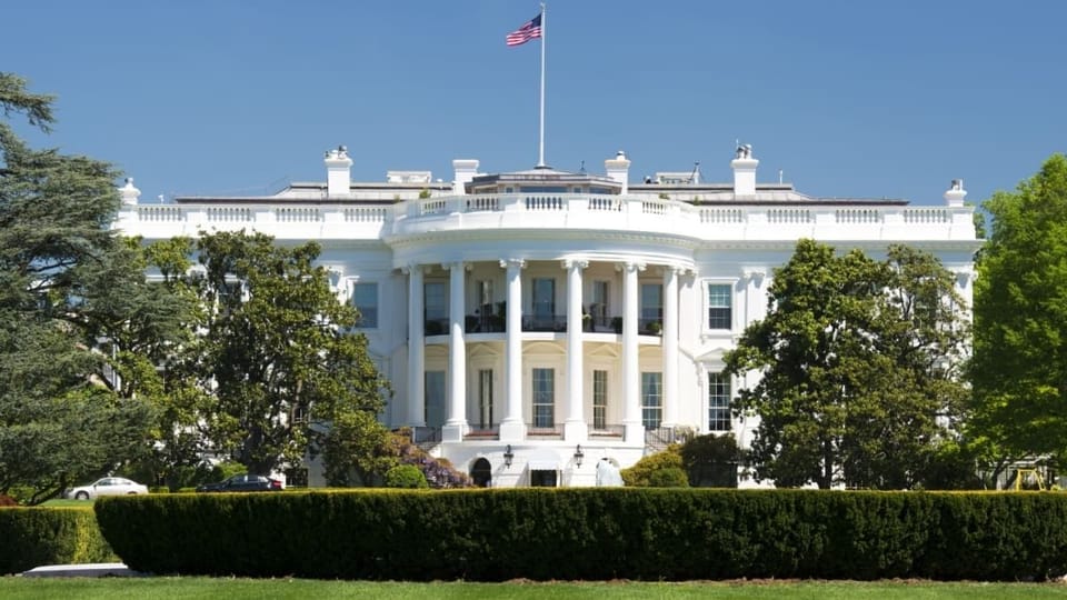 Foto van het witte huis in Washington D.C.