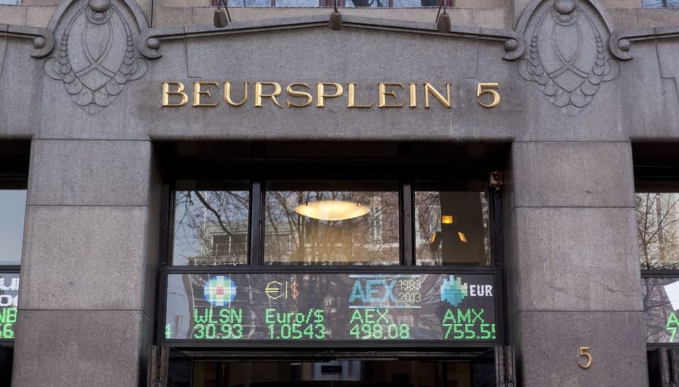 foto van de ingang van Beursplein 5 de Amsterdamse beurs