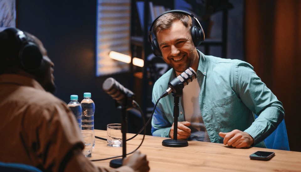 foto van een podcast