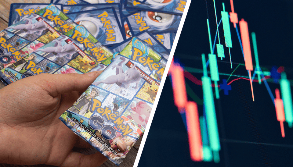 pokemon kaarten en stijgende grafiek