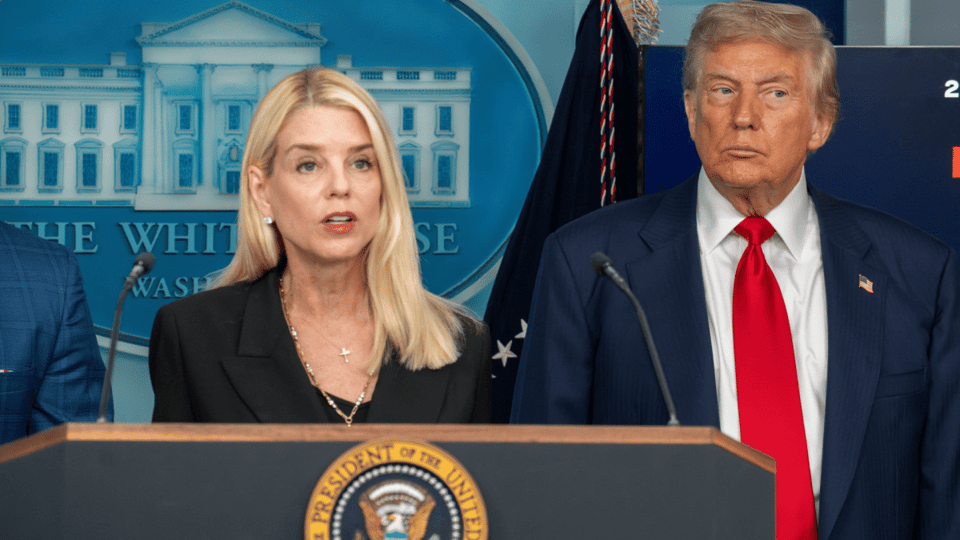 Pam Bondi en Donald Trump