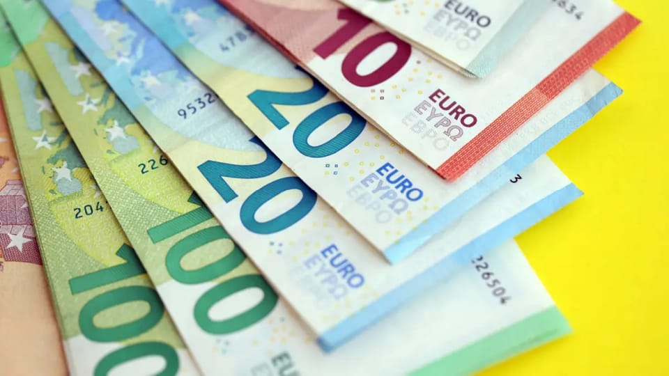Geldbiljetten, 5, 10, 20, 100 euro