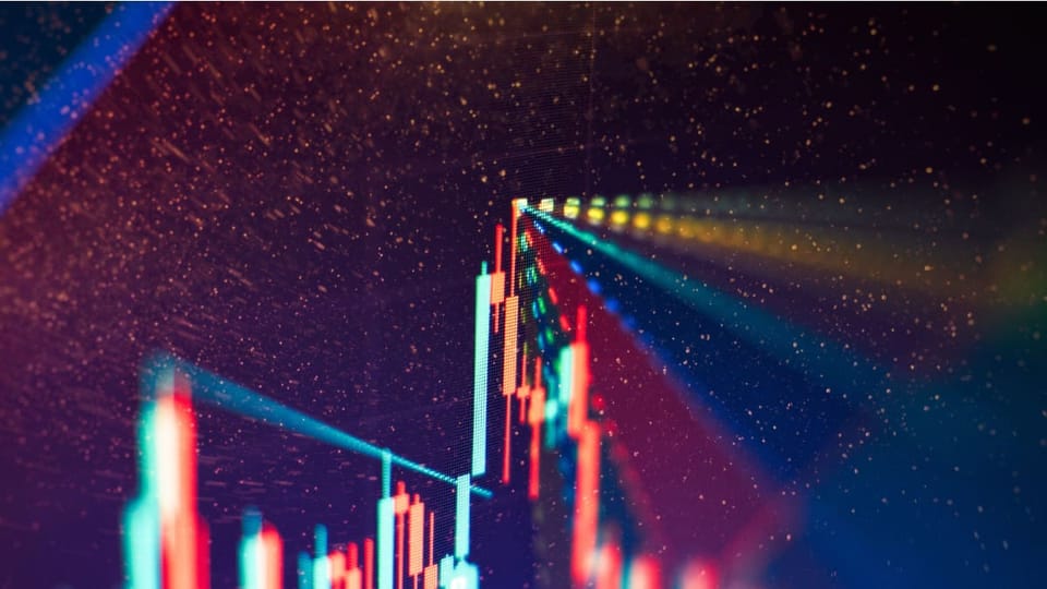 Een afbeelding van crypto koersen die alle kanten op kunnen gaan