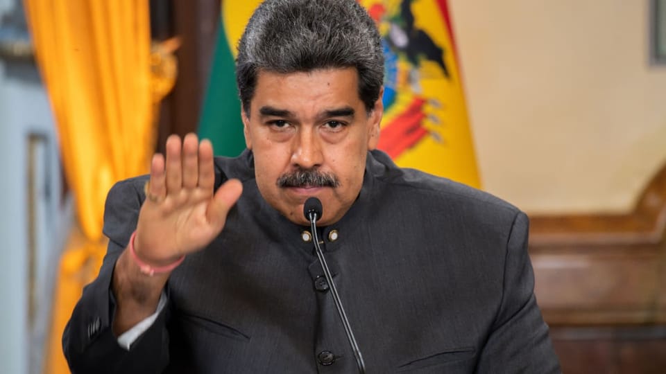 Een afbeelding van president Maduro van Venezuela