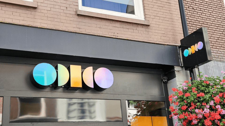 Foto van Odido winkel en logo