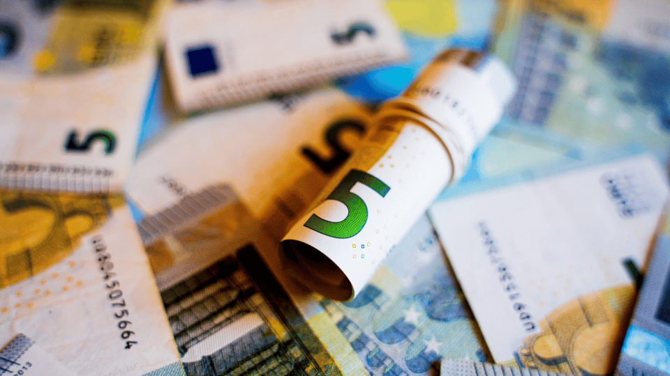 Verzameling van euro biljetten