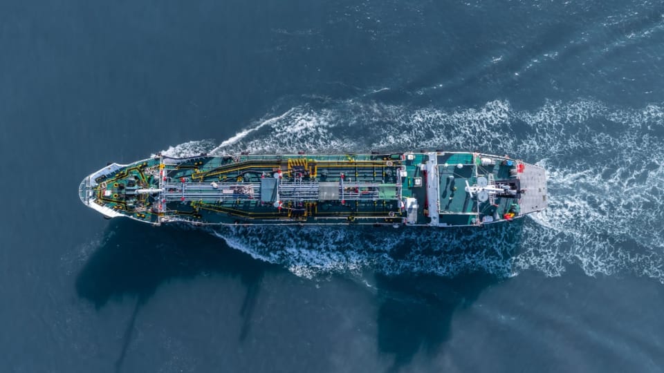 Olietanker op zee