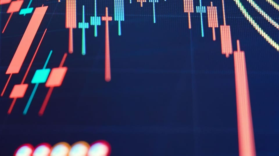 Rode candle crypto grafiek