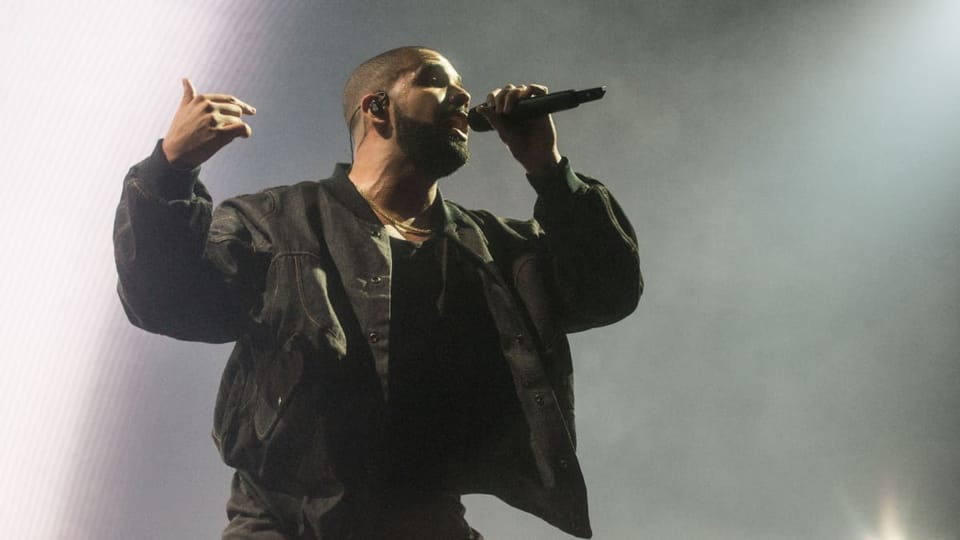 Een afbeelding van de beroemde rapper Drake