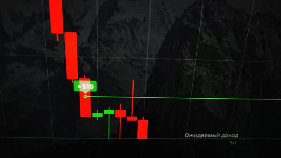 Een afbeelding van een hard dalende candle chart