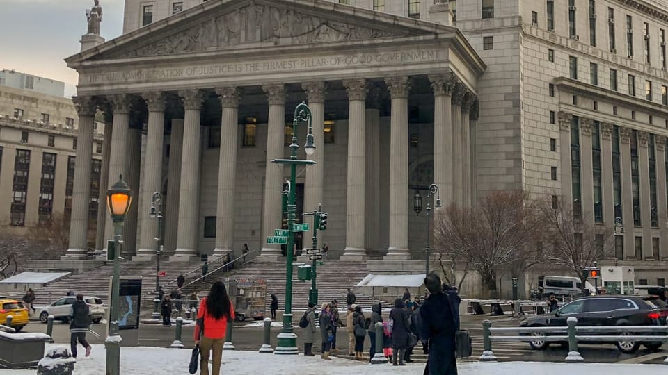 Foto van de rechtbank in New York