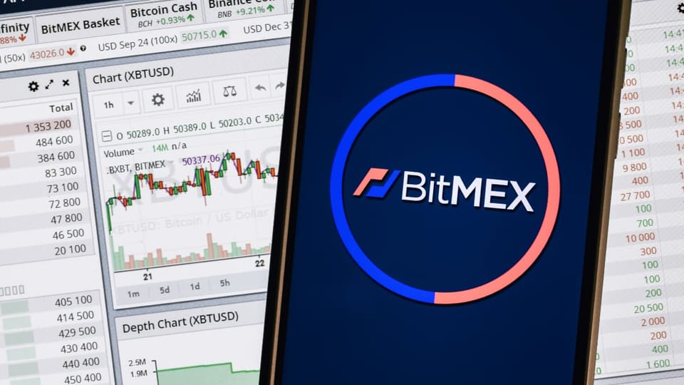 BitMEX logo op mobiel