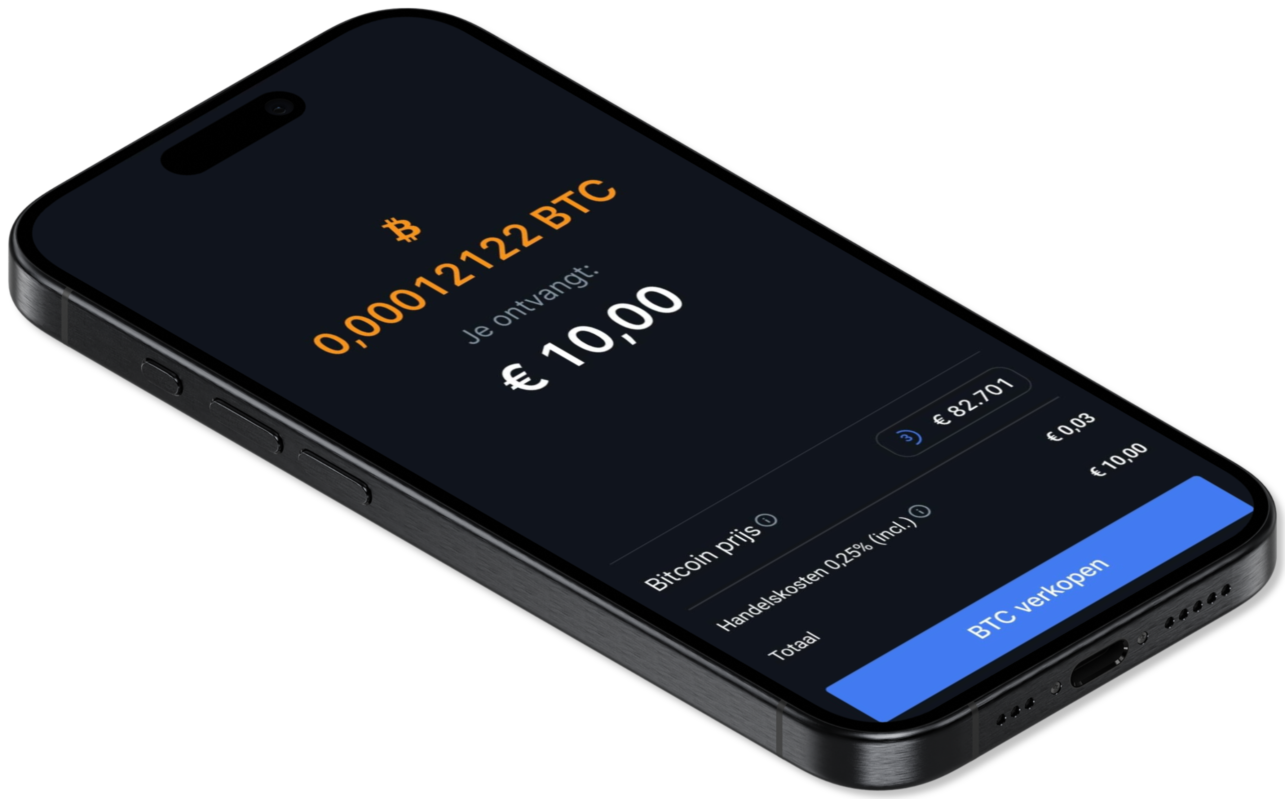 Crypto verkopen bij Bitvavo