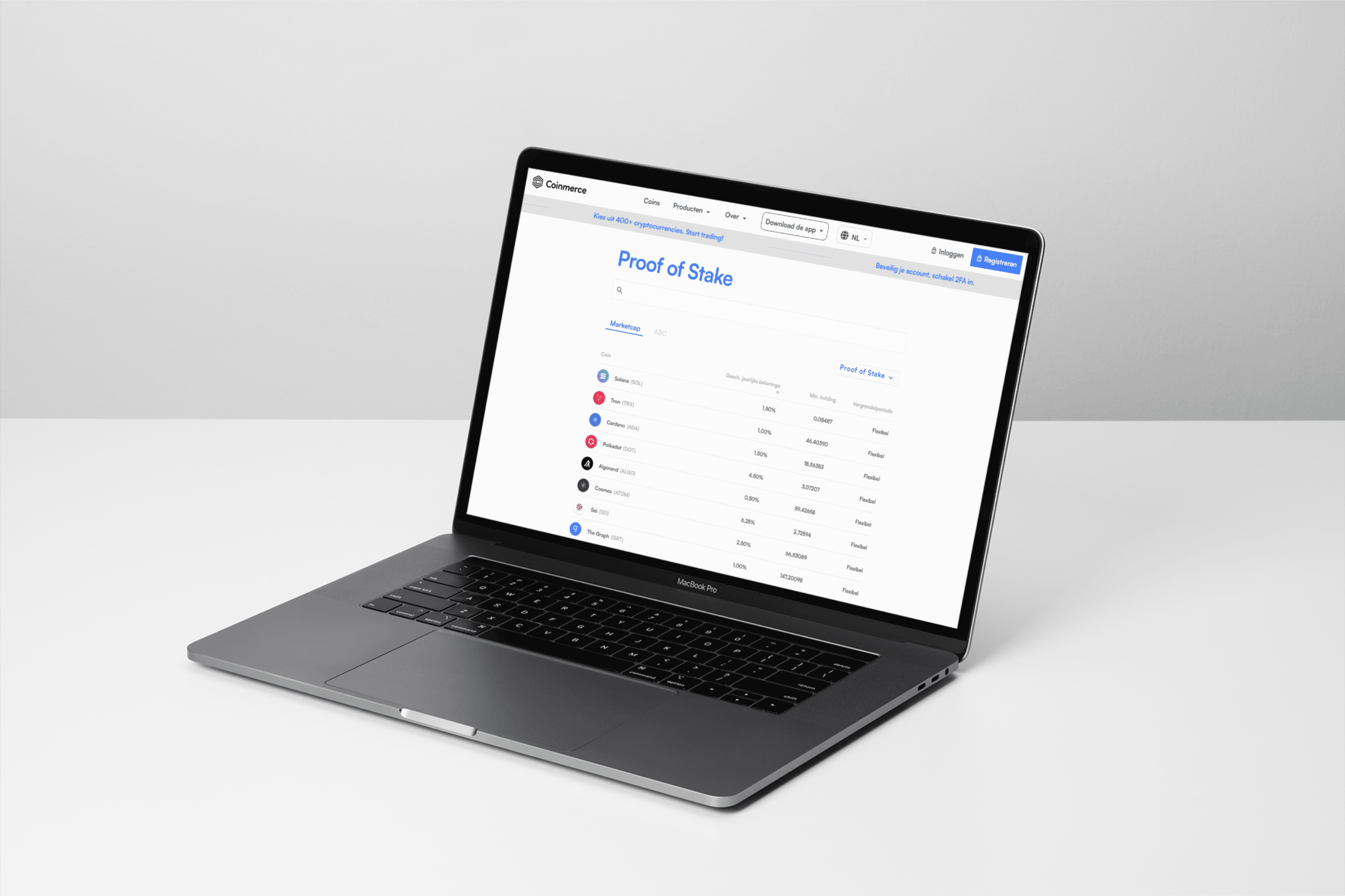 Crypto staken bij Coinmerce