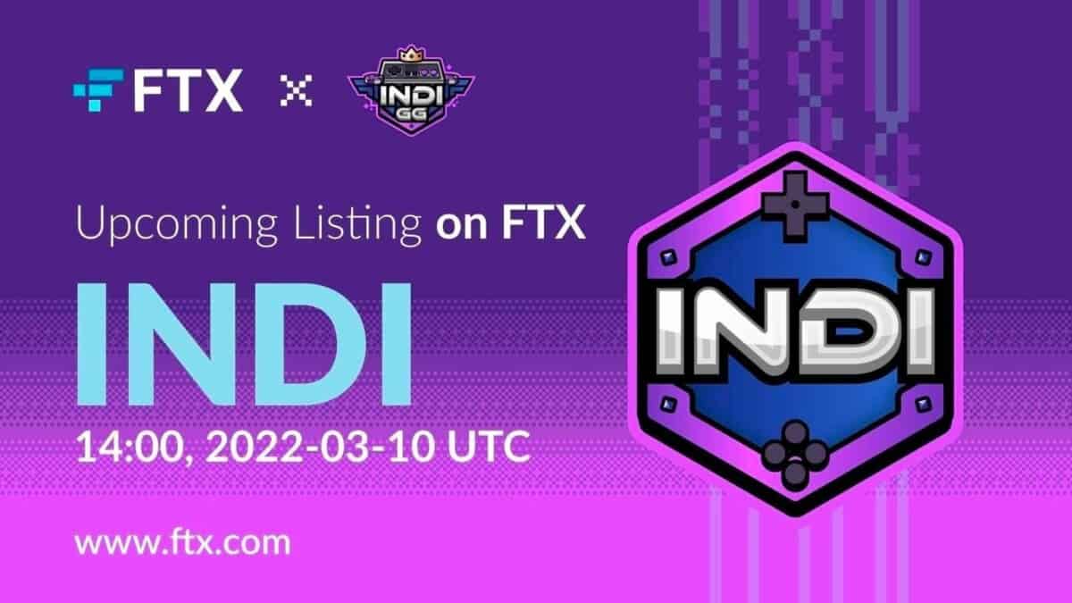 FTX-INDI_listing IndiGG (INDI) wordt gelist op crypto exchange FTX