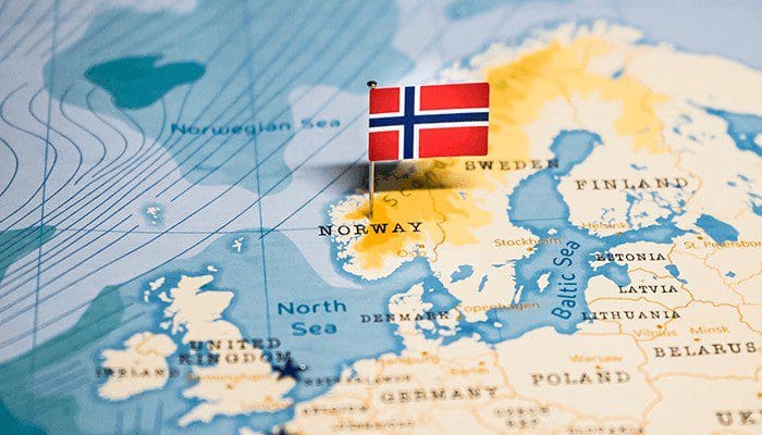 Noorse-vlag-kaart Noorse minister wil verlaagd belastingbeleid bitcoin miners afschaffen