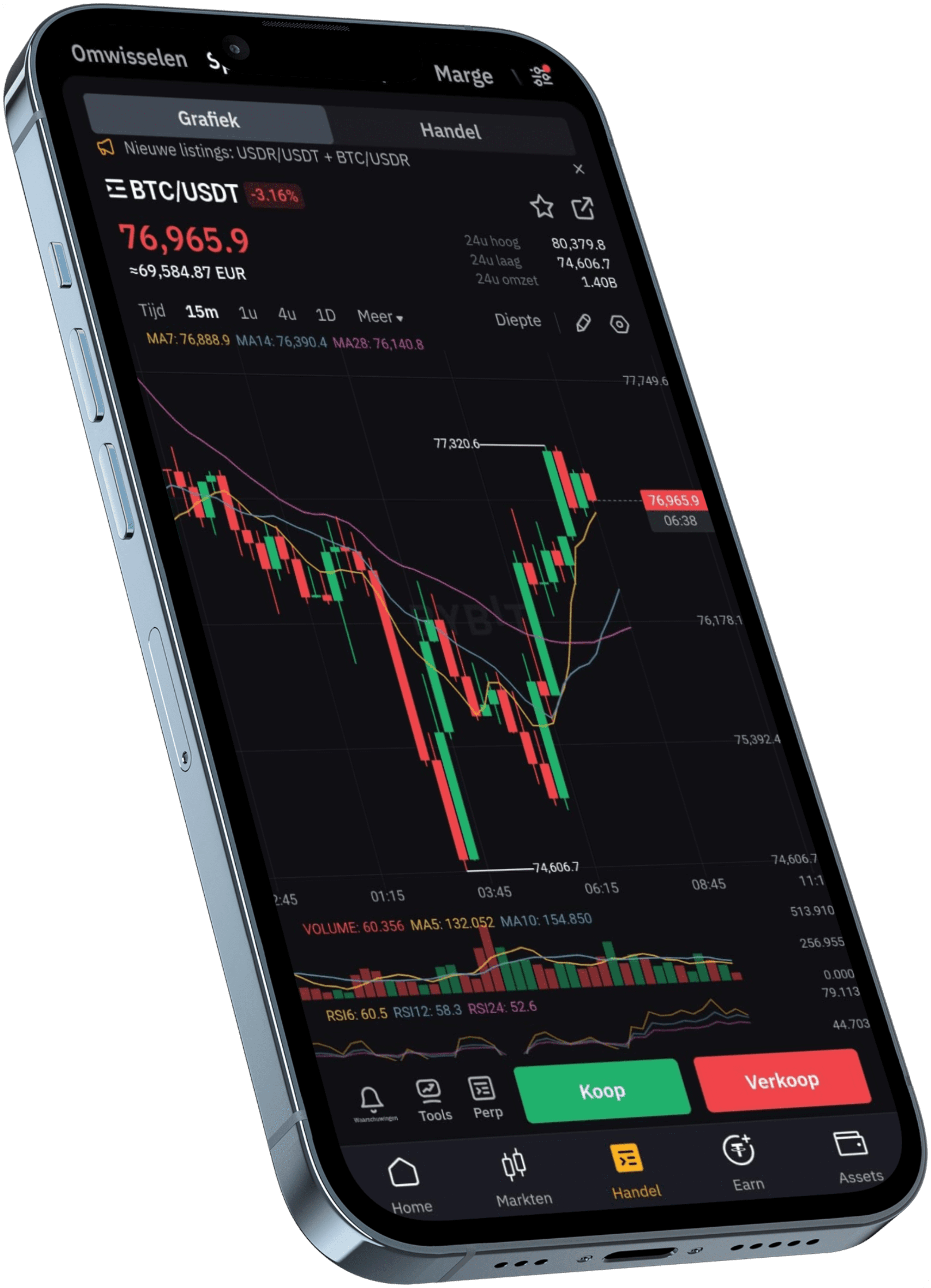 Crypto kopen, verkopen en handelen bij Bybit