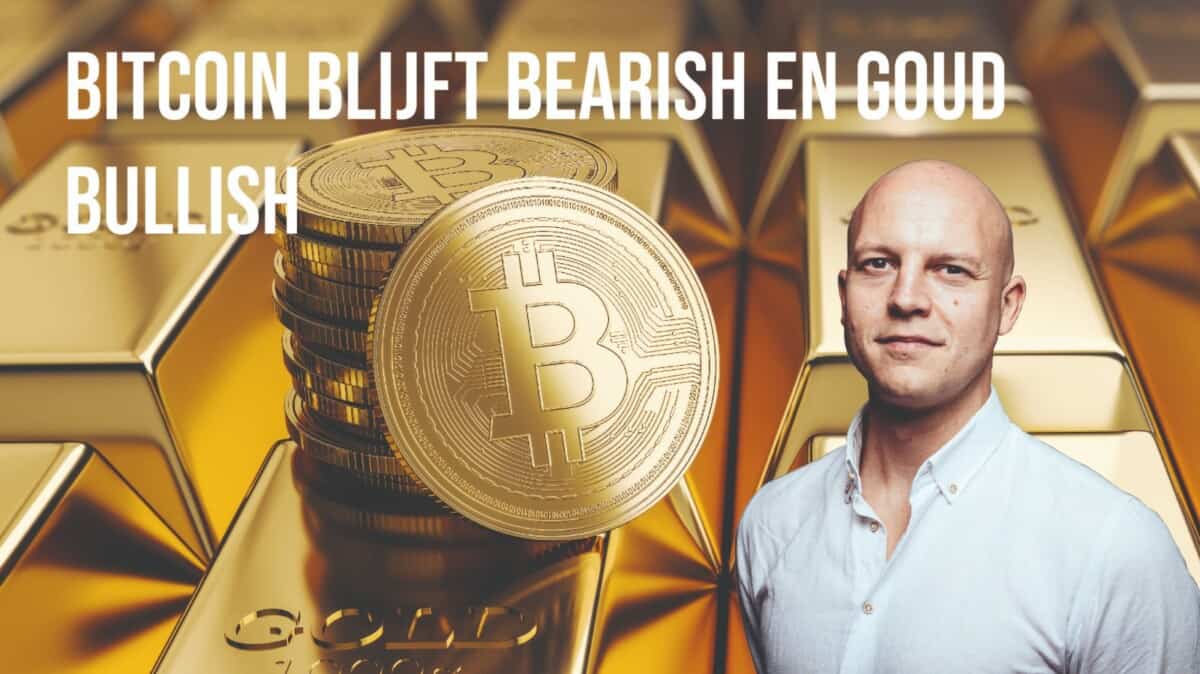 Bitcoin blijft bearish en goud bullish