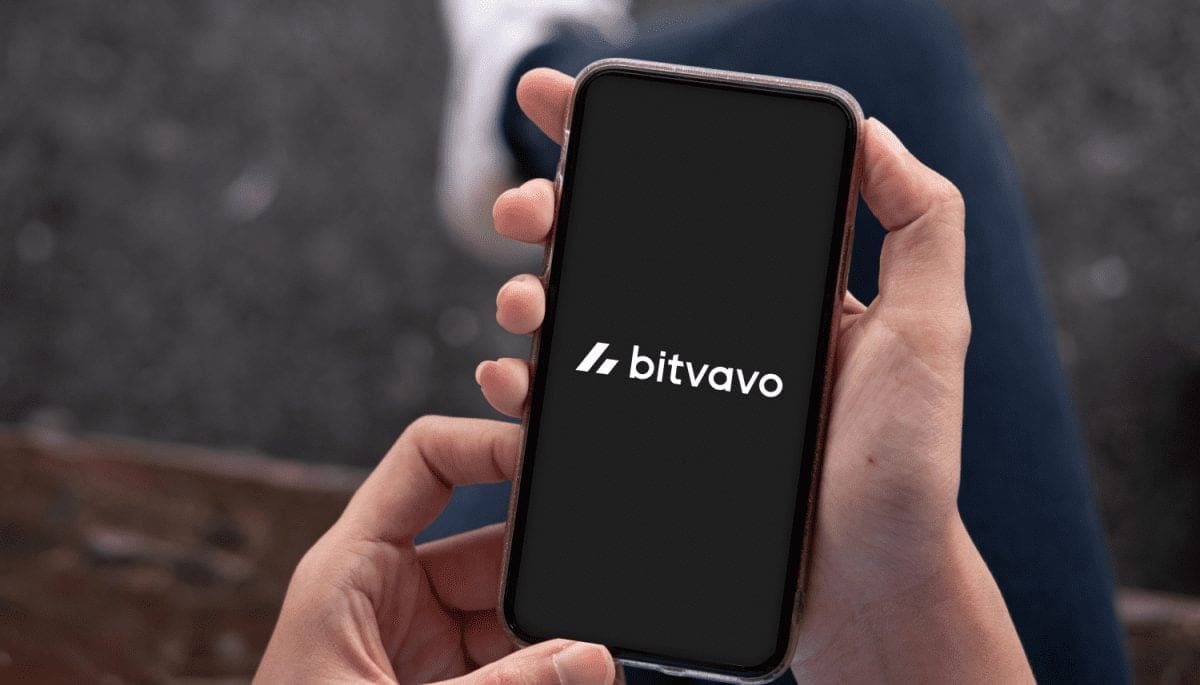 Bitvavo logo op telefoon Bitvavo logo op telefoon