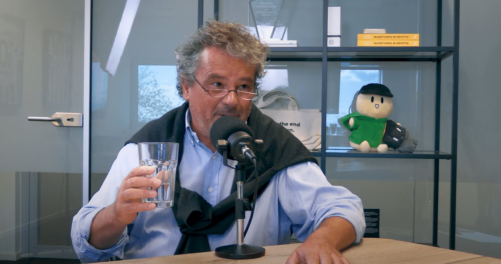 Een afbleeding van Norbert uit podcast 'De cryptotafel' op Spotify.