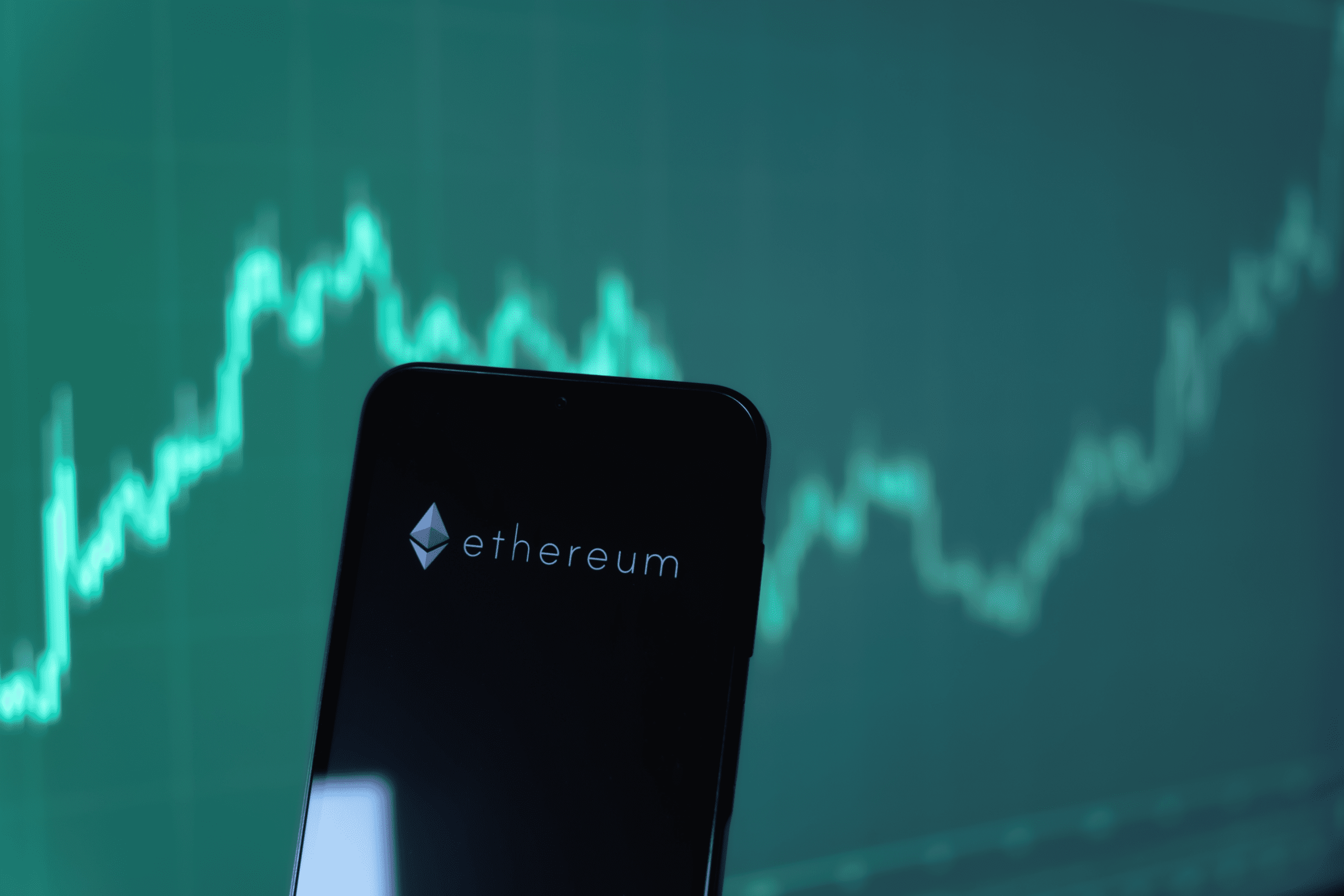 Een afbeelding van een stijgende ethereum prijs