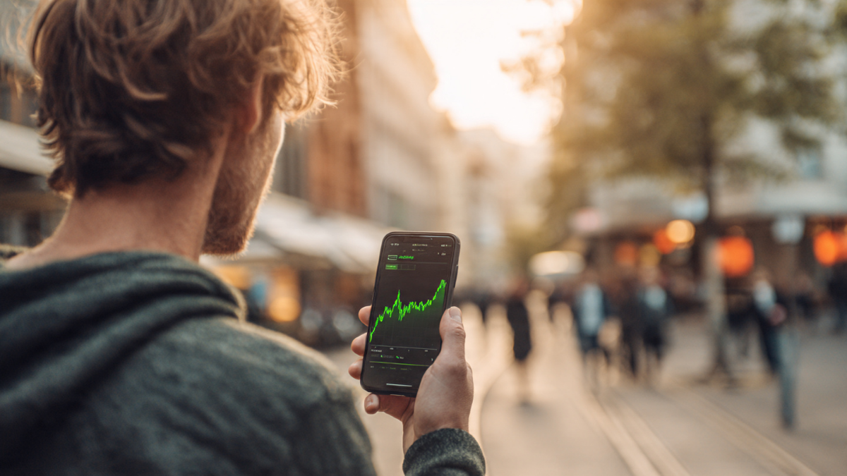 crypto-trader met groene grafiek Bitcoin en XRP krijgen concurrentie van nieuwe publiekslieveling op Bitvavo