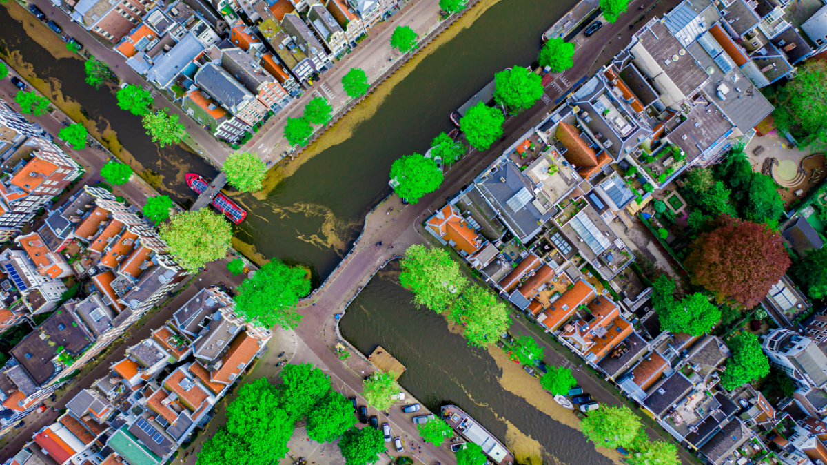 Amsterdam van boven