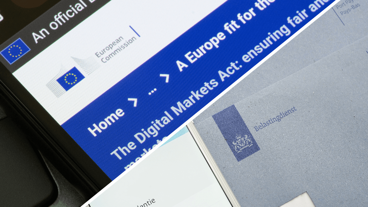 Een split image van de belastingdienst en de europese commissie Een split image van de belastingdienst en de europese commissie
