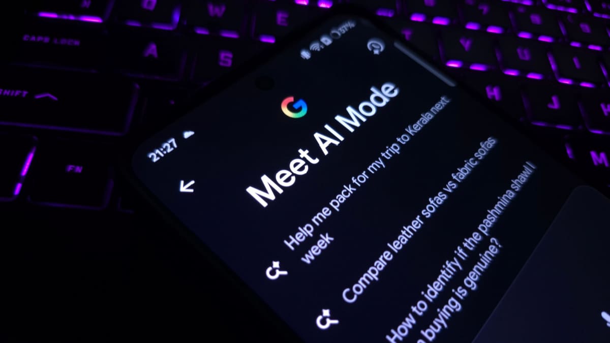 Een afbeelding van AI mode van Google Een afbeelding van AI mode van Google