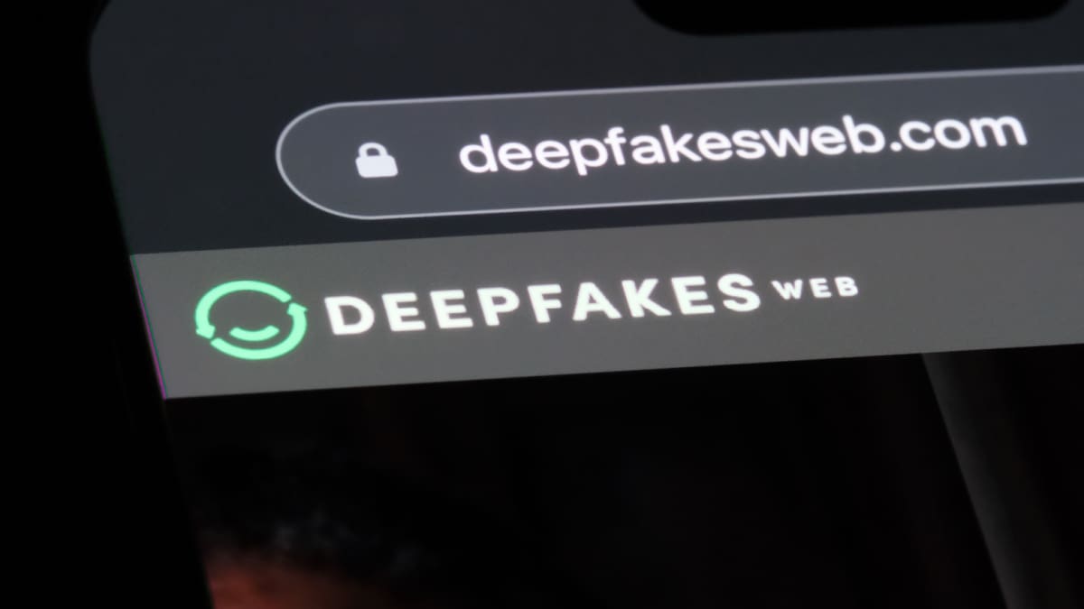 Een afbeelding van een website voor deepfakes Een afbeelding van een website voor deepfakes