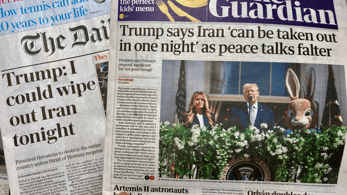 Krantenkoppen over Trump en Iran