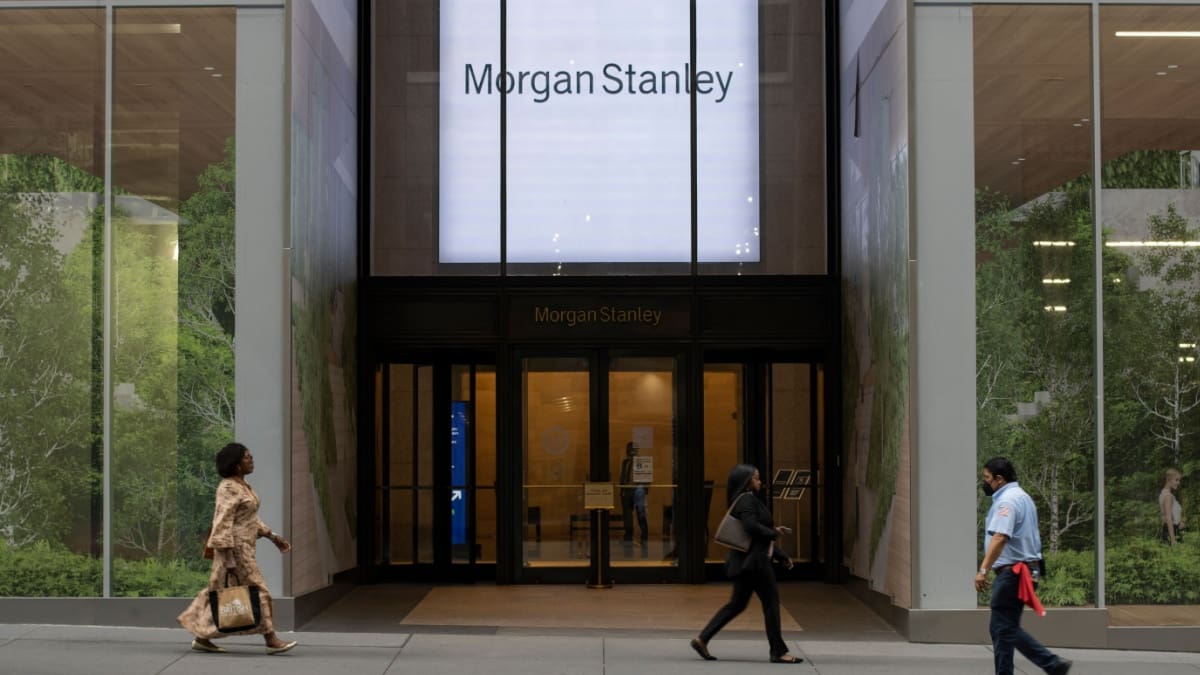 Morgan Stanley kantoor met mensen Morgan Stanley kantoor met mensen